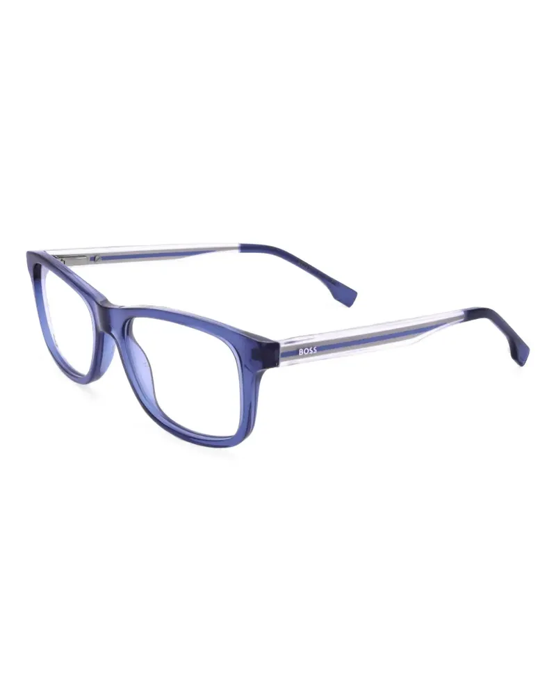 HUGO BOSS Brille mit eckigem Gestell - Blau Blau