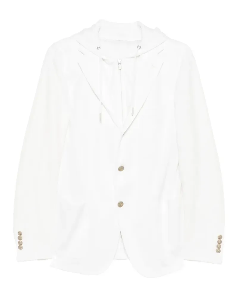 Eleventy Jacke mit Kapuze - Weiß Weiß