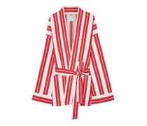 Gestreifter Kimono - Rot