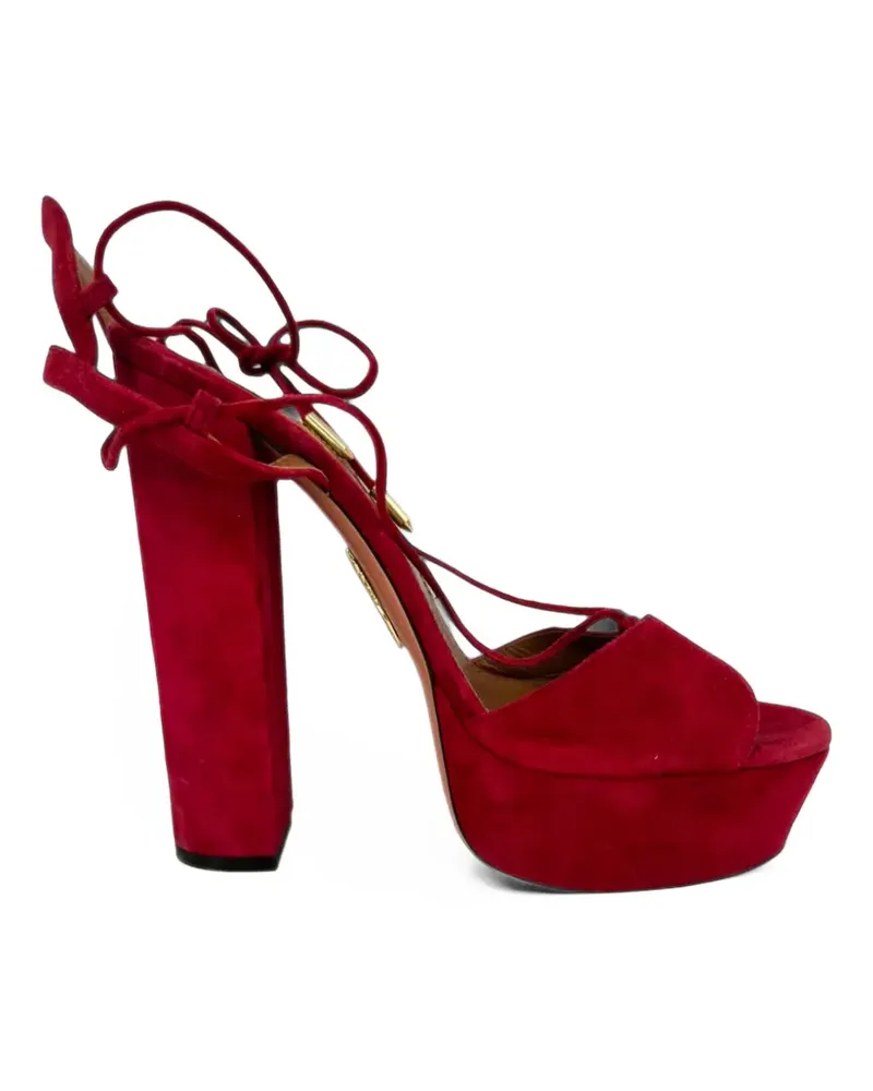 Aquazzura Austin Plateau-Sandalen - Rot Rot