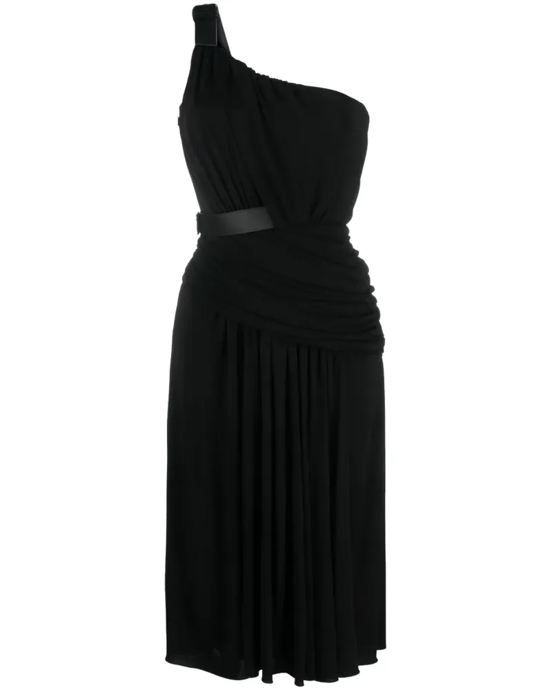 Alberta Ferretti Ausgestelltes Midikleid - Schwarz Schwarz