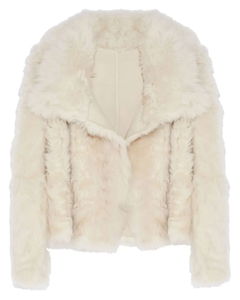 Yves Salomon Cropped-Jacke aus Leder - Weiß Weiß