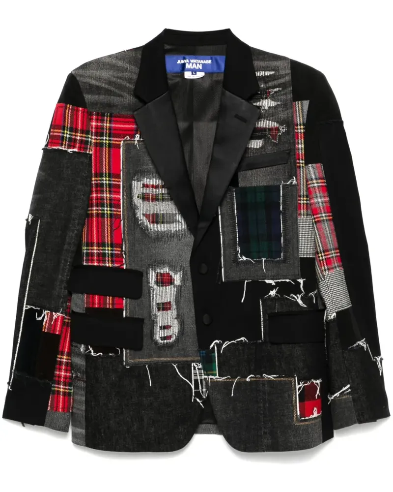 Junya Watanabe Sakko im Patchwork-Design - Schwarz Schwarz