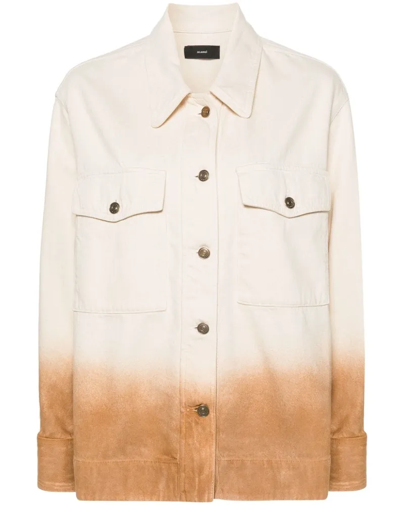 Alanui Jeanshemd mit Farbtone - Nude Nude
