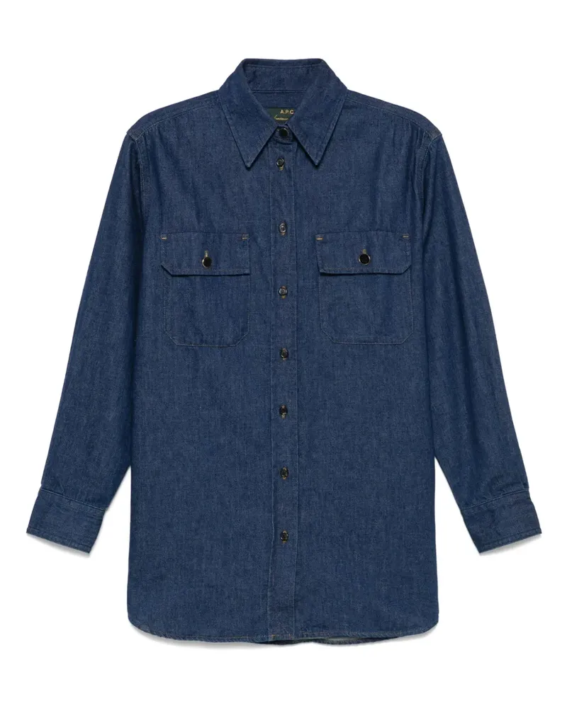 A.P.C. x Anastasia Barbieri Mare Hemd - Blau Blau