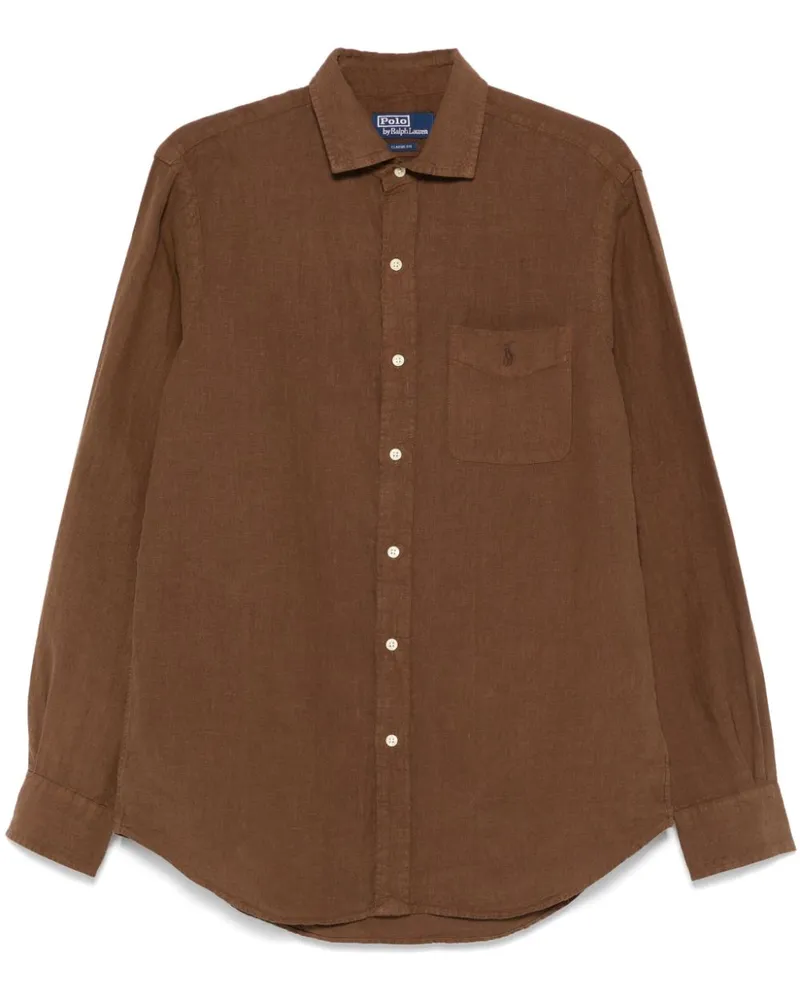 Ralph Lauren Hemd mit Polo Pony-Stickerei - Braun Braun