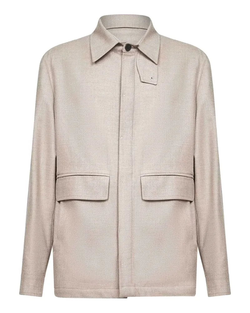 D4.0 Hemdjacke mit geknöpftem Kragen - Nude Nude