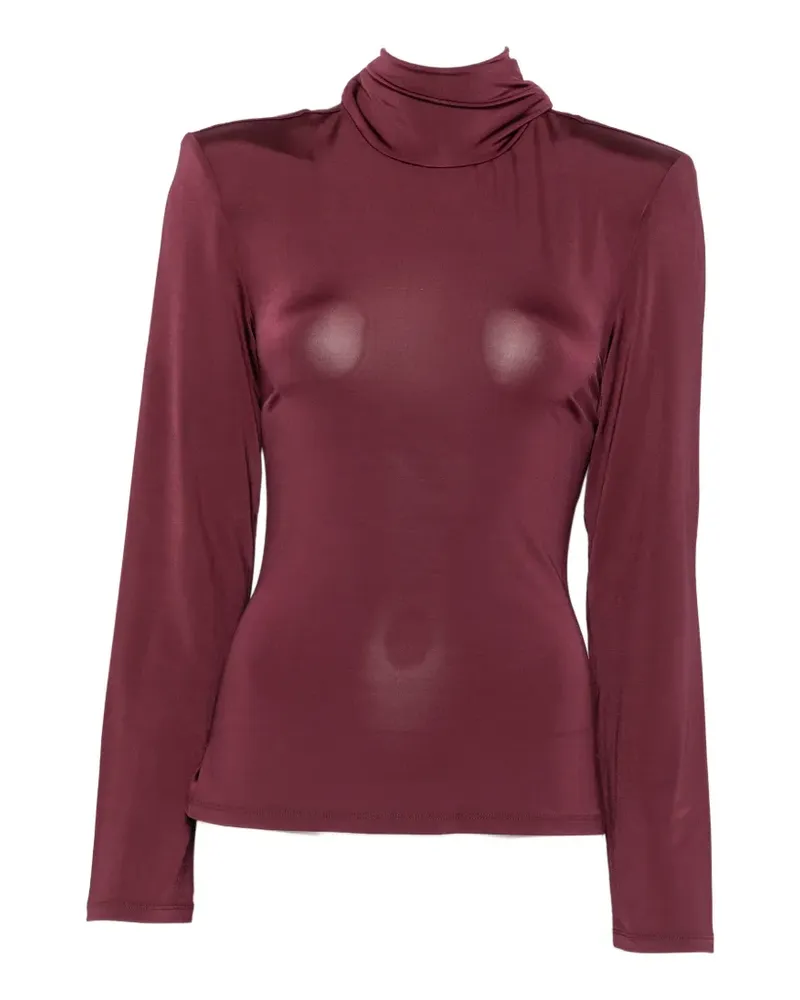 ROTATE Birger Christensen long-sleeve scarf top Rot
