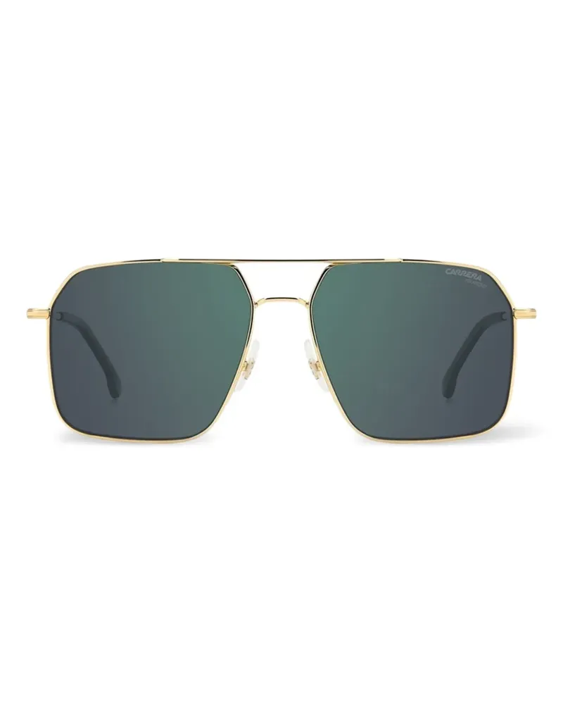 Carrera Sonnenbrille mit eckigem Gestell - Gold Gold