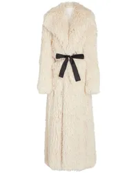 Giambattista Valli Mantel aus Faux Fur mit Schleifendetail Nude