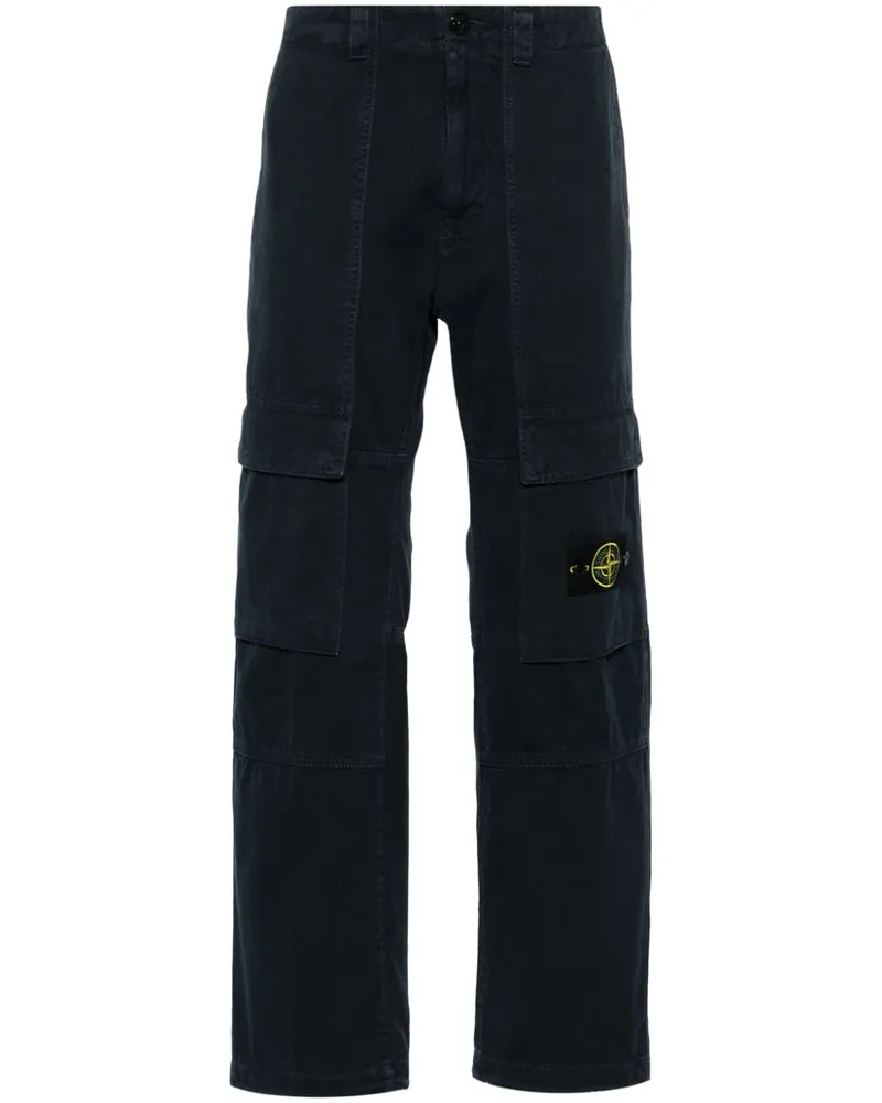Stone Island Cargohose aus Canvas - Blau Blau
