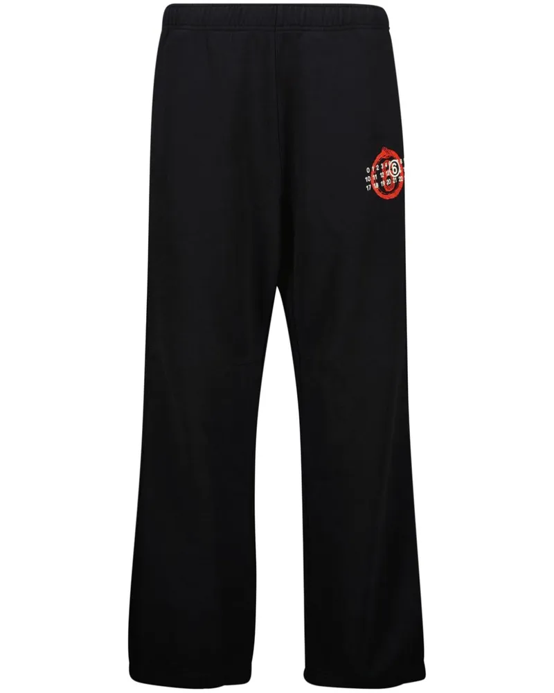 Maison Margiela Jogginghose mit Nummern-Print - Schwarz Schwarz