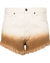 Alanui Bright Hues Denim-Shorts Nude