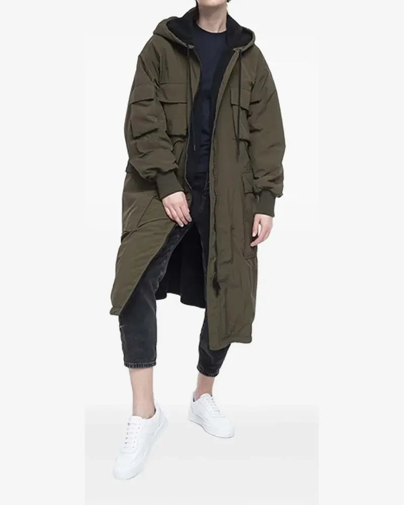 Iceberg Kapuzenmantel mit Logo-Stickerei - Grün Grün
