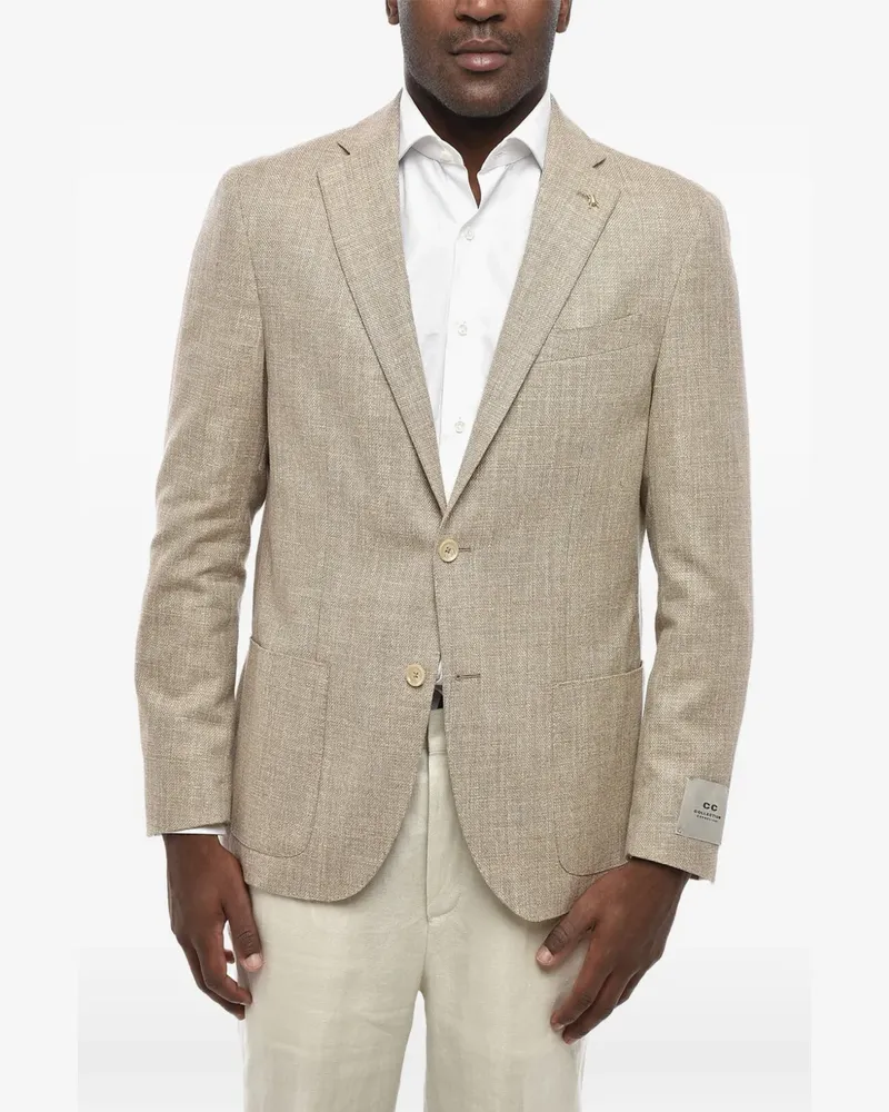 Corneliani single-breasted blazer - Nude Nude