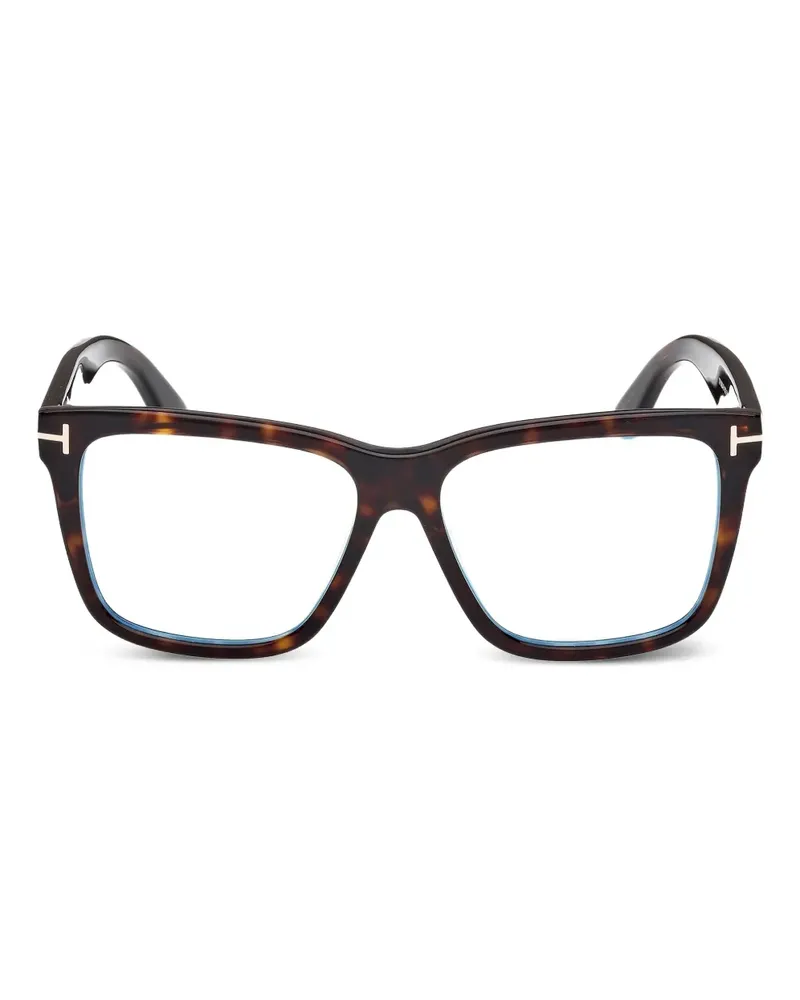 Tom Ford Eckige Brille in Schildpattoptik - 052 CLIP 052