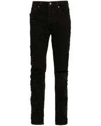 ksubi Halbhohe Chitch Kraftwork Slim-Fit-Jeans Schwarz