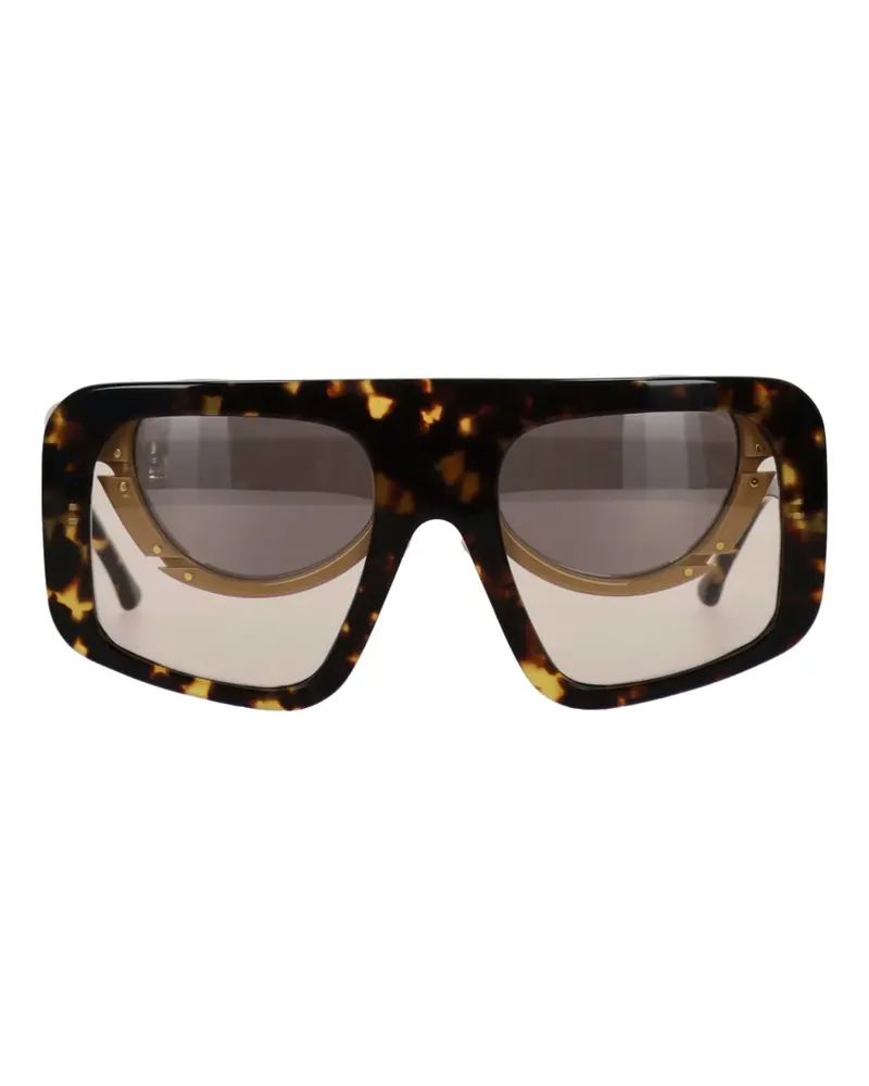 Luar Sonnenbrille mit geometrischem Gestell - Braun Braun