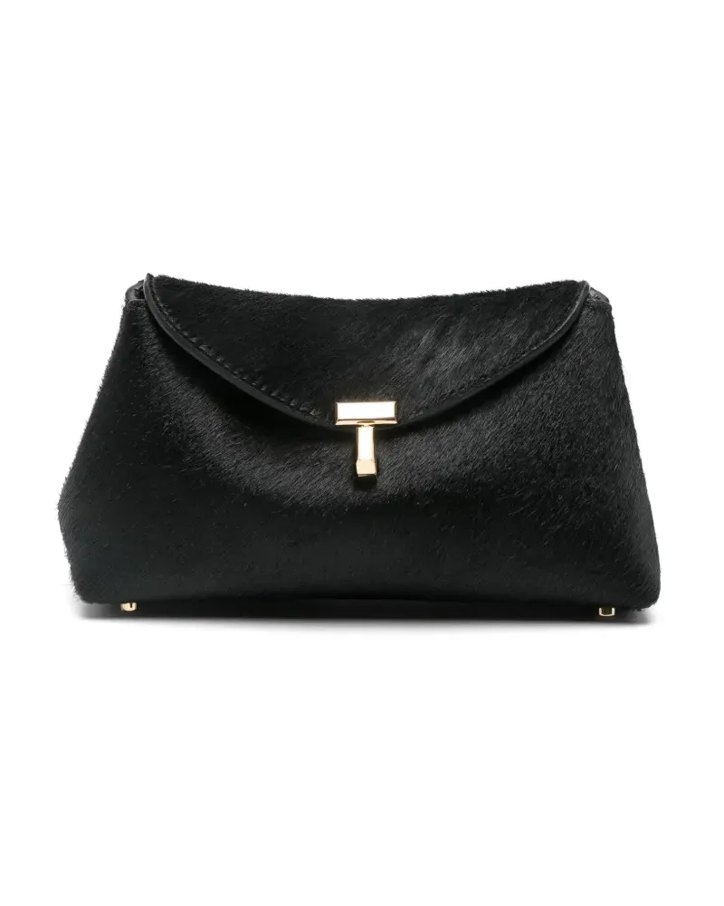 Totême Clutch mit Ponyhaar - Schwarz Schwarz