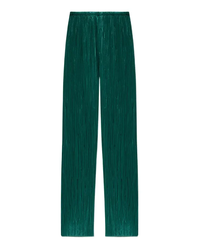 forte_forte plissé-effect wide-leg trousers - Grün Grün