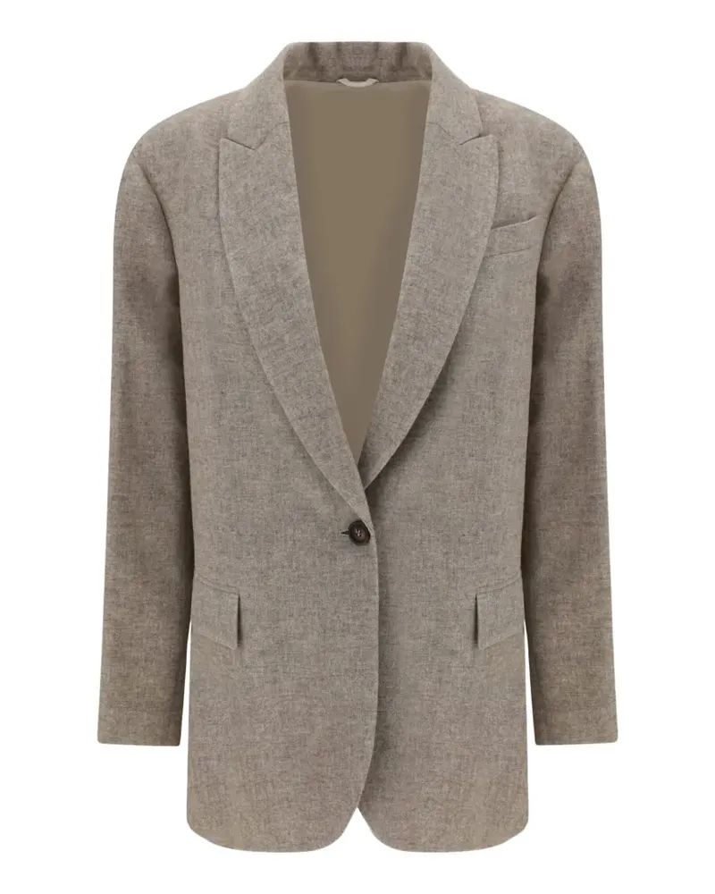 Brunello Cucinelli relaxed-fit notch-lapel blazer - Nude Nude