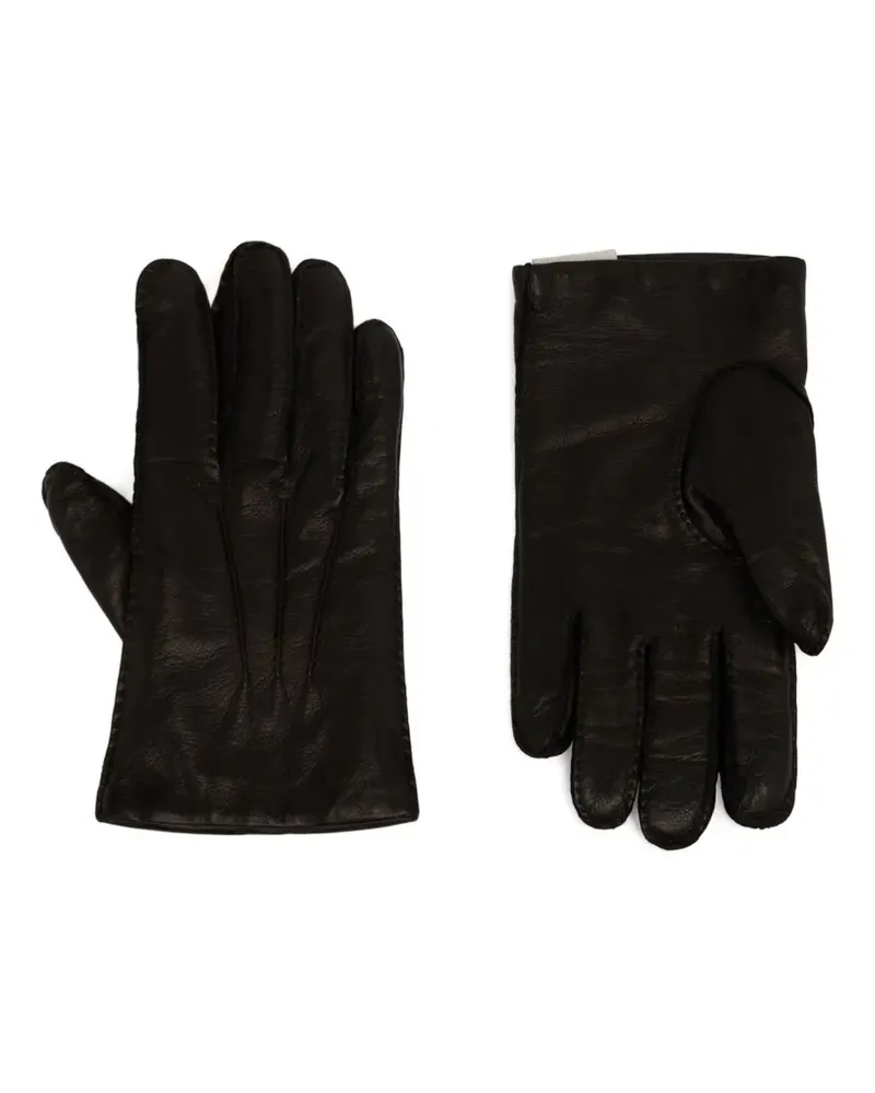 Bally Handschuhe aus Leder - Schwarz Schwarz