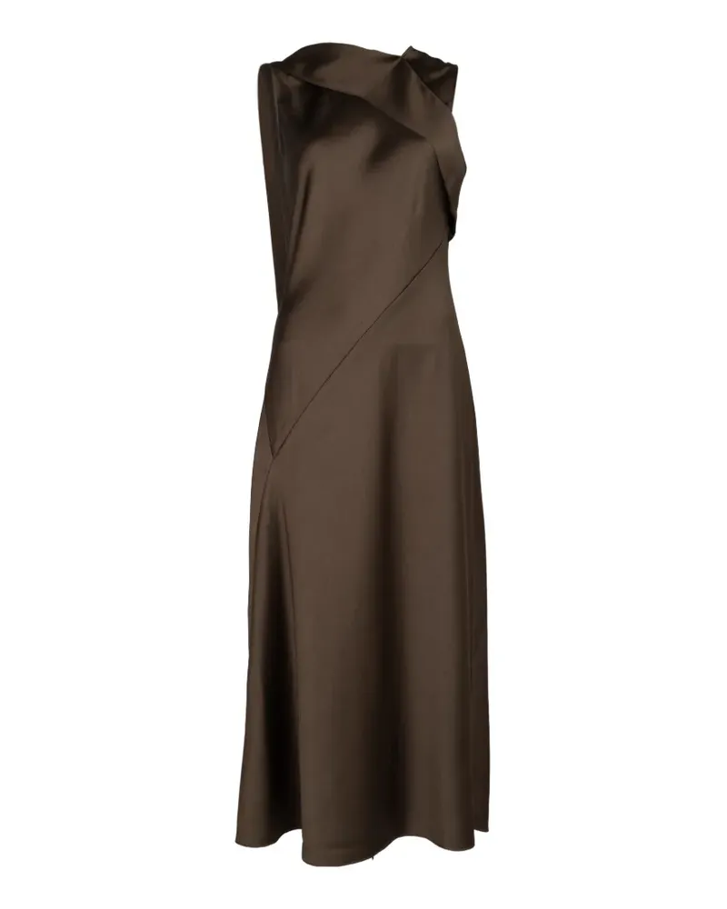 Vince draped scarf-neck maxi dress - Braun Braun