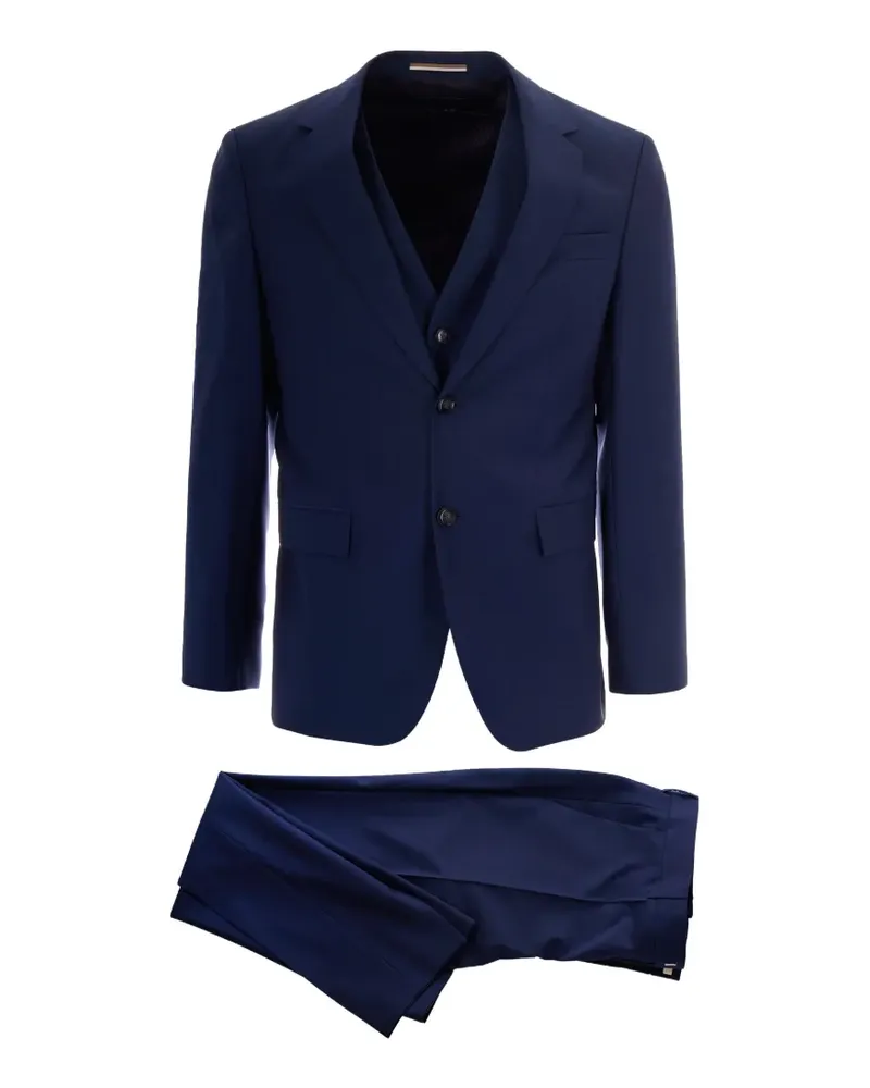 HUGO BOSS button-fastening suit (set of three) - Blau Blau