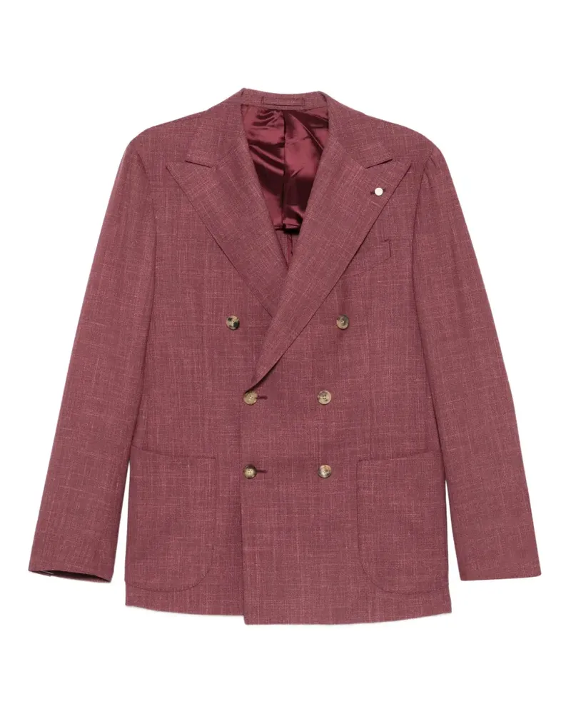 Luigi Bianchi Mantova double-breasted peak-lapel blazer - Rot Rot