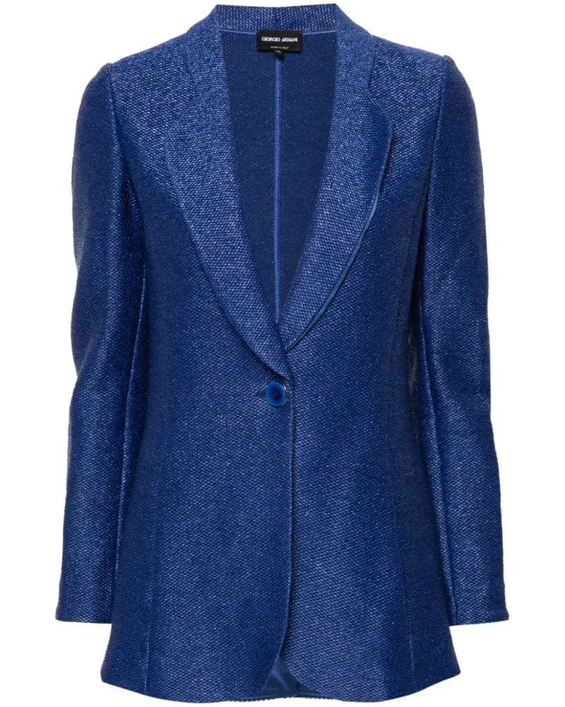 Giorgio Armani Sakko mit Jacquardmuster - Blau Blau