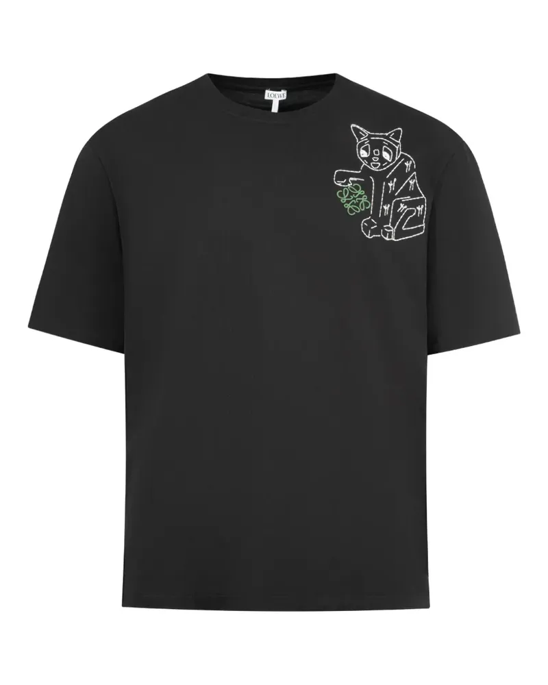 Loewe loose fit graphic T-shirt - Schwarz Schwarz