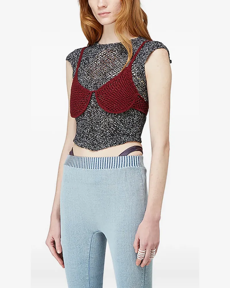 Isa Boulder open-back knitted tank top - Schwarz Schwarz