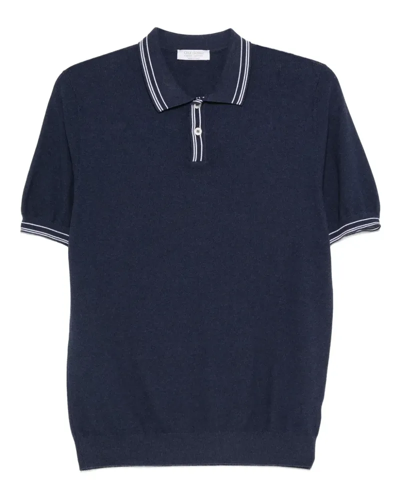 Gran Sasso Klassisches Poloshirt - Blau Blau