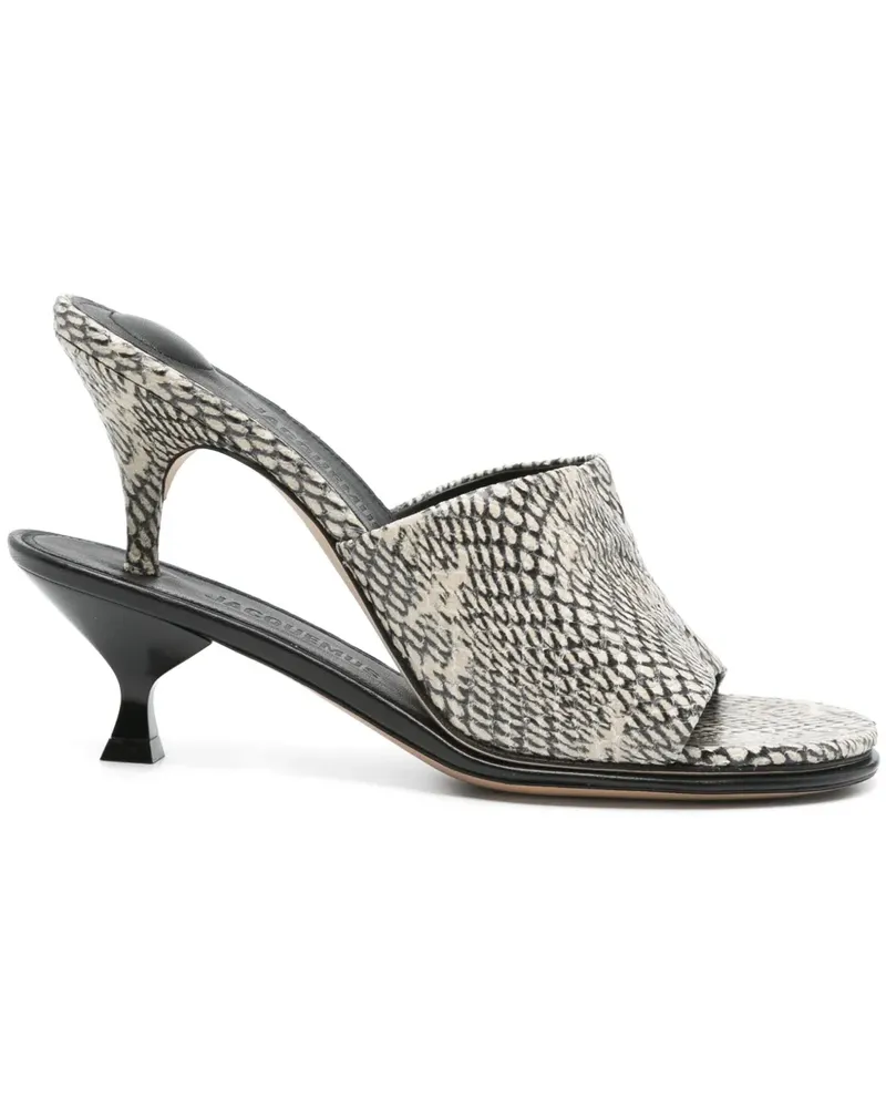 Jacquemus Les Doubles Hi Mules 110mm - Nude Nude