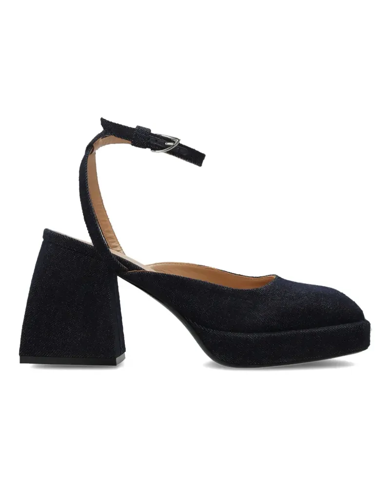 NODALETO platform denim pumps - Blau Blau