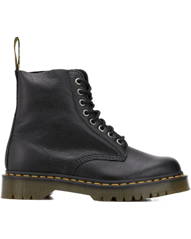 Dr.Martens Schnürstiefel aus Leder - Schwarz Schwarz
