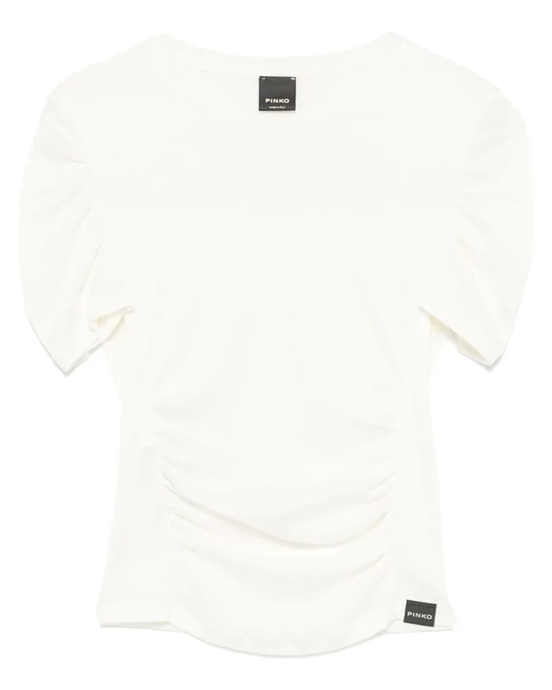 Pinko T-Shirt mit Raffungen - Nude Nude