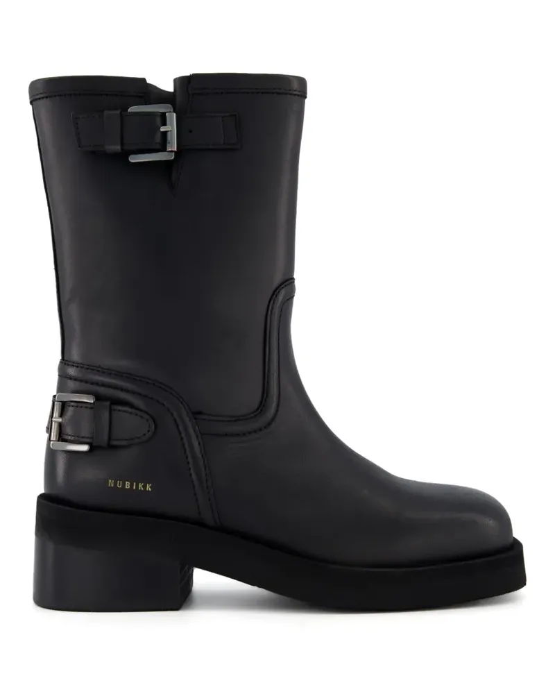 Nubikk Eve Leva Stiefel mit Schnalle - Schwarz Schwarz