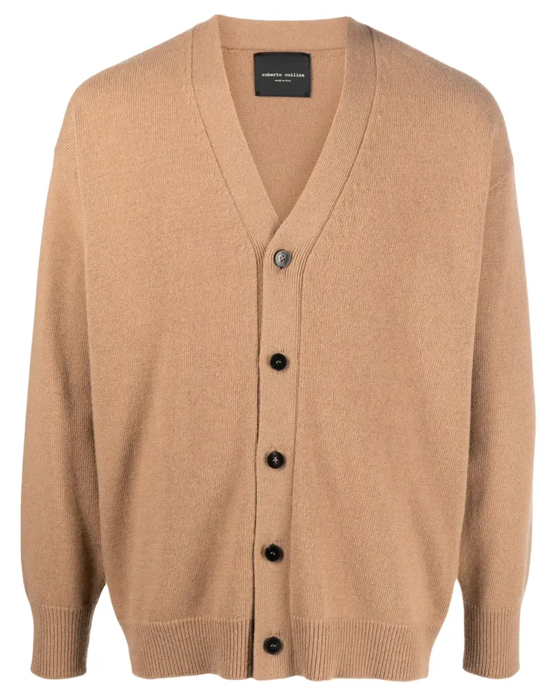 Roberto Collina Cardigan mit V-Ausschnitt - Nude Nude