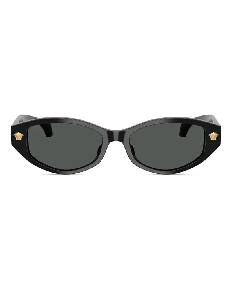 Versace Geometrische Medusa Sonnenbrille - Schwarz Schwarz