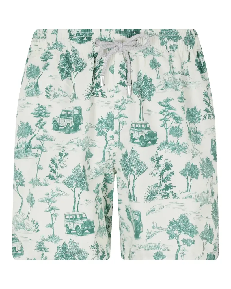 MC2 Saint Barth Gustavia toile-print swim shorts - Weiß Weiß