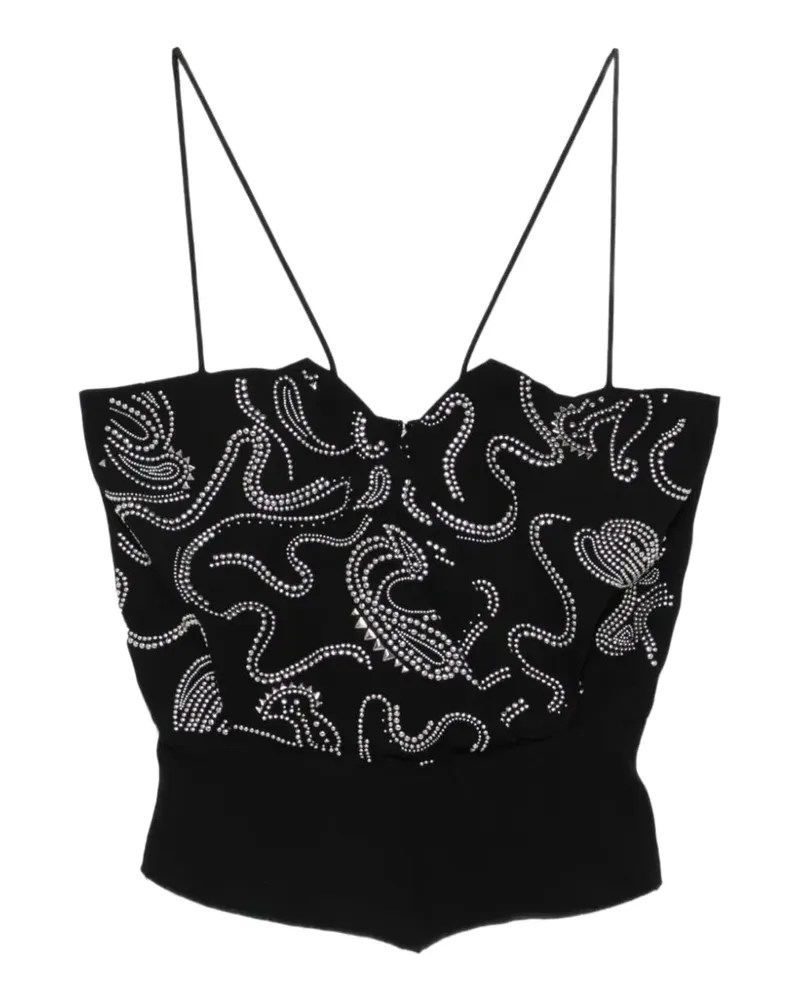 IRO Olympe studded top - Schwarz Schwarz