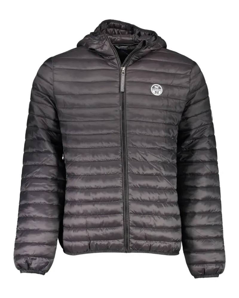 North Sails hooded quilted jacket - Schwarz Schwarz