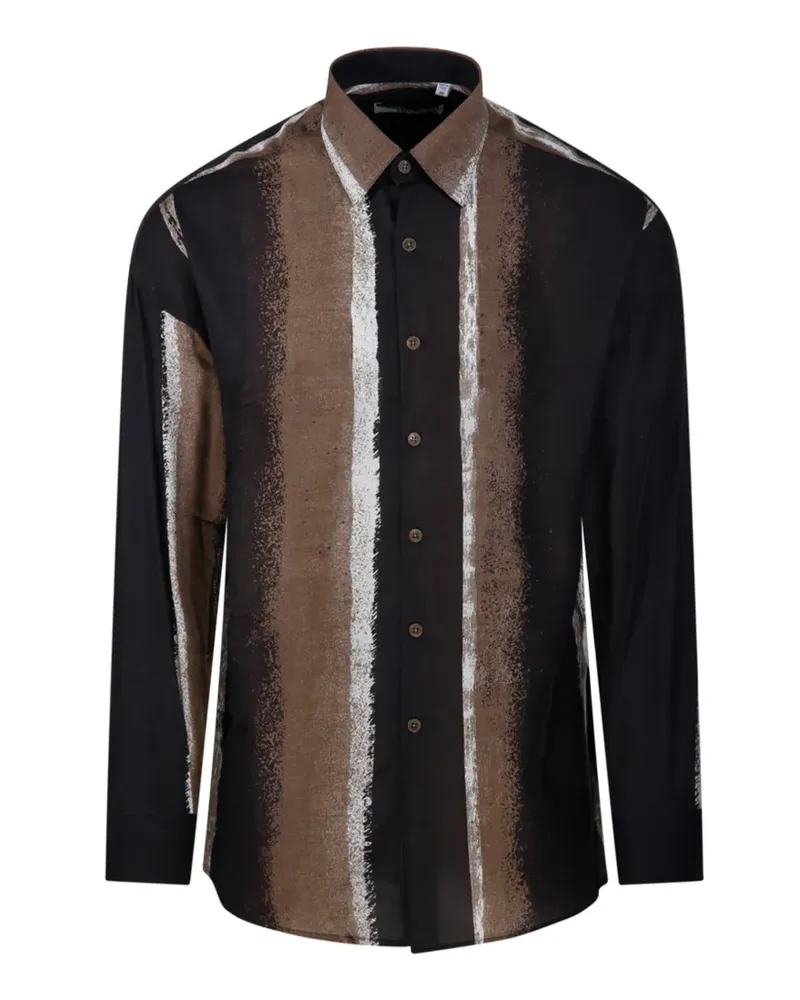 Costumein Gestreiftes Hemd - Schwarz Schwarz