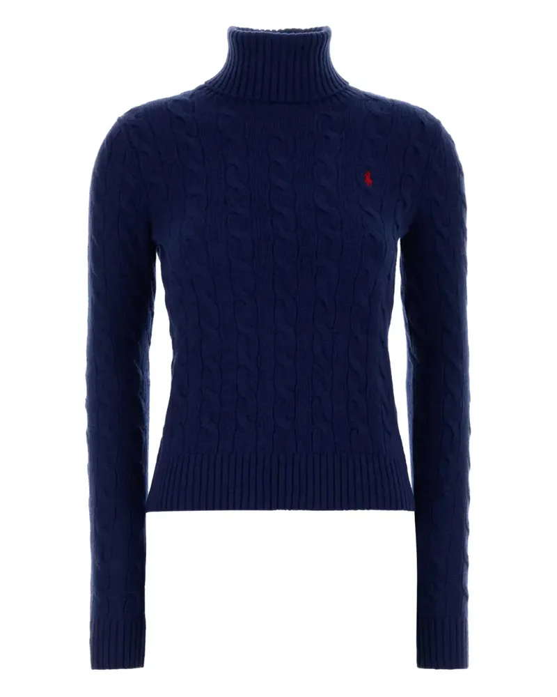 Ralph Lauren Rollkragenpullover mit Zopfmuster - Blau Blau