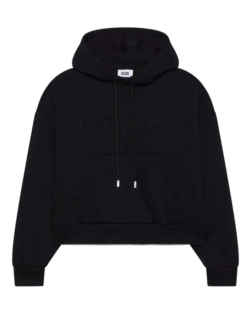 GCDS Hoodie mit Logo-Stickerei - Schwarz Schwarz