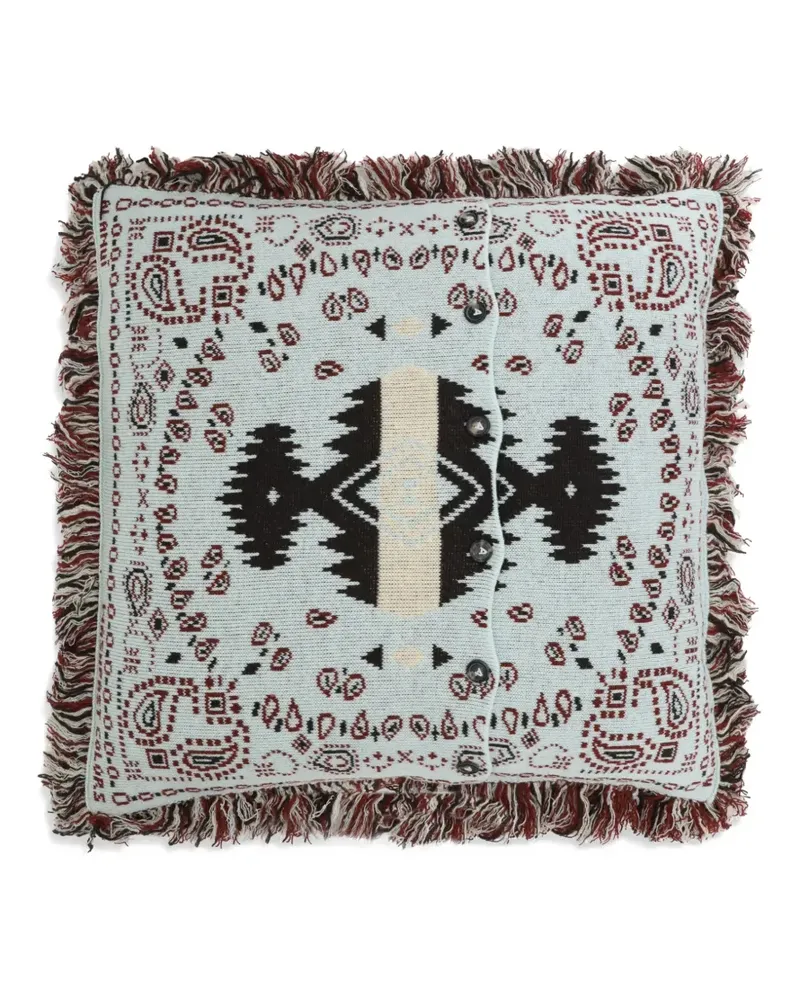 Alanui jacquard bandana pillow - Blau Blau