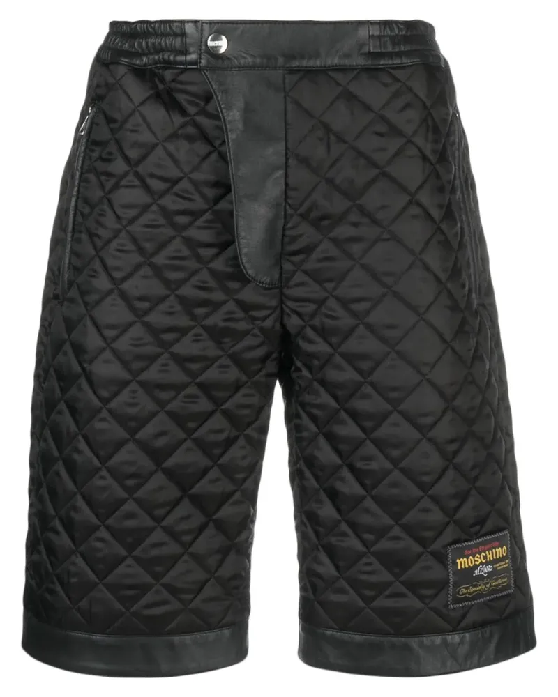 Moschino Shorts mit Rautensteppung - Schwarz Schwarz