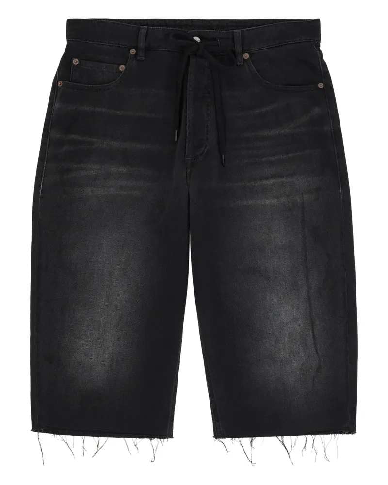 Maison Margiela Ausgefranste Jeans-Shorts - Schwarz Schwarz