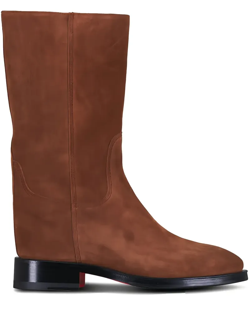Santoni round toe heeled boots - Braun Braun